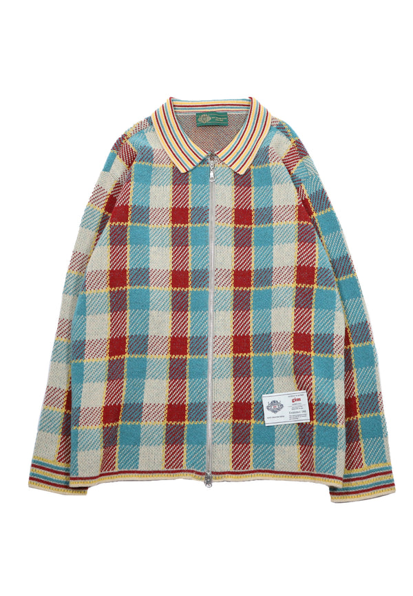 Knitted Check Blouson