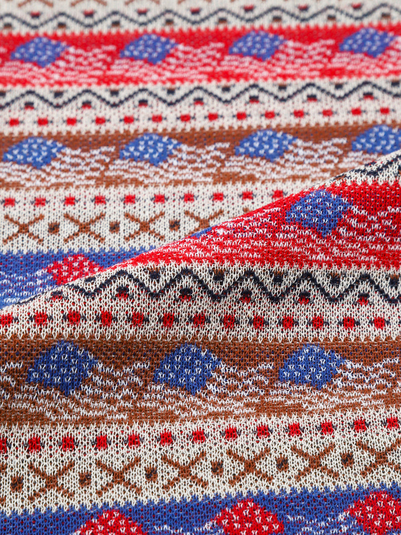 Star-Spangled Fair Isle Border Long Sleeve-T 