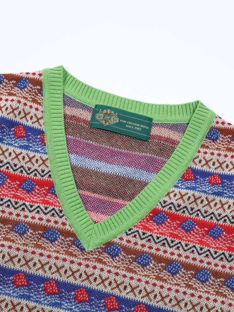 Star-Spangled Fair Isle Border Vest