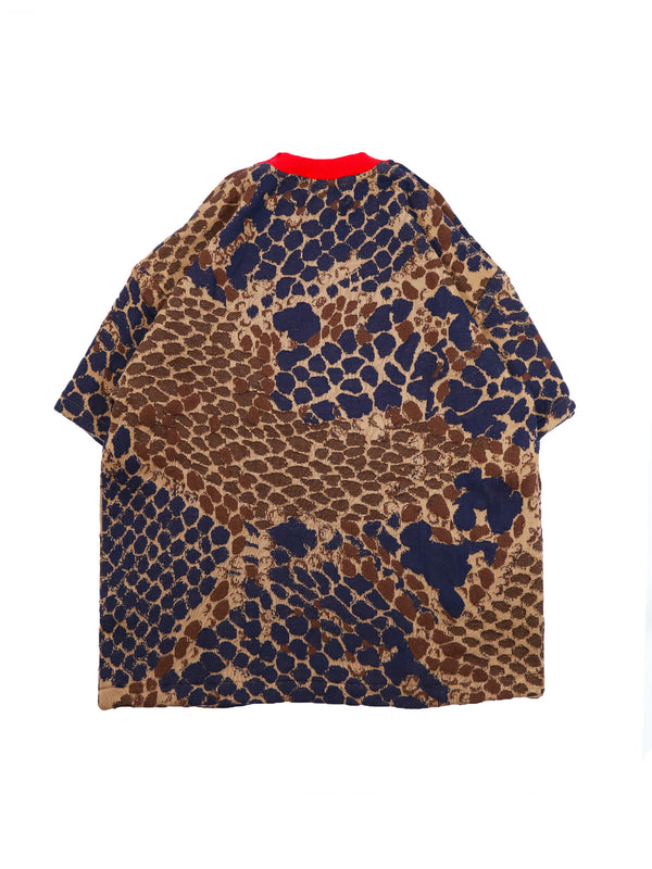 Snake-patterned Knit T-shirt