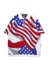 Stars and Stripes Knit Polo