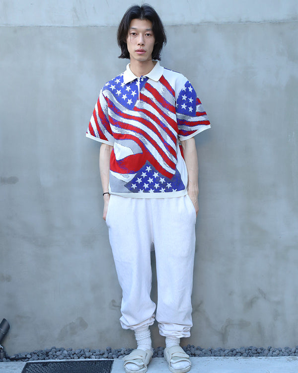 Stars and Stripes Knit Polo