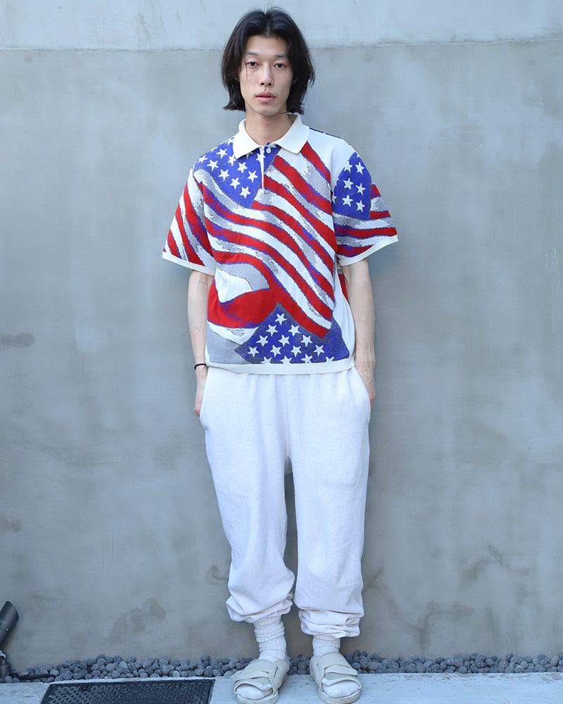 Stars and Stripes Knit Polo 