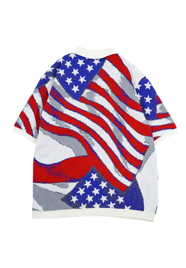 Stars and Stripes Knit Polo