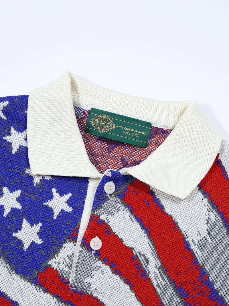 Stars and Stripes Knit Polo 