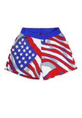 Stars and Stripes Knit Shorts