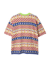 Clown Circus Border Half Sleeve Knit-T 