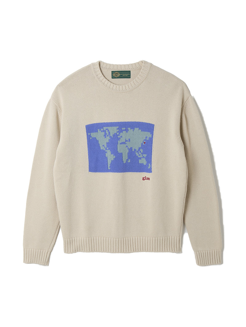 World Map Sweater