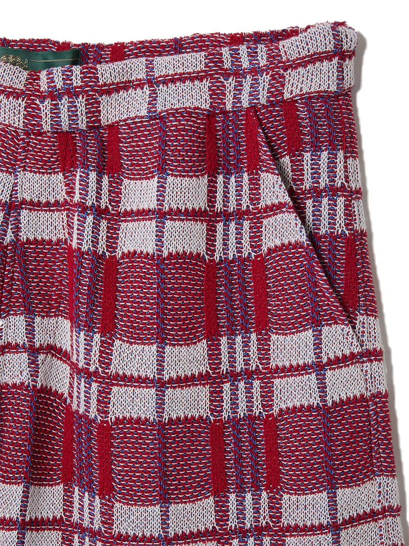 Laundry Check Bag Style Knit Shorts 