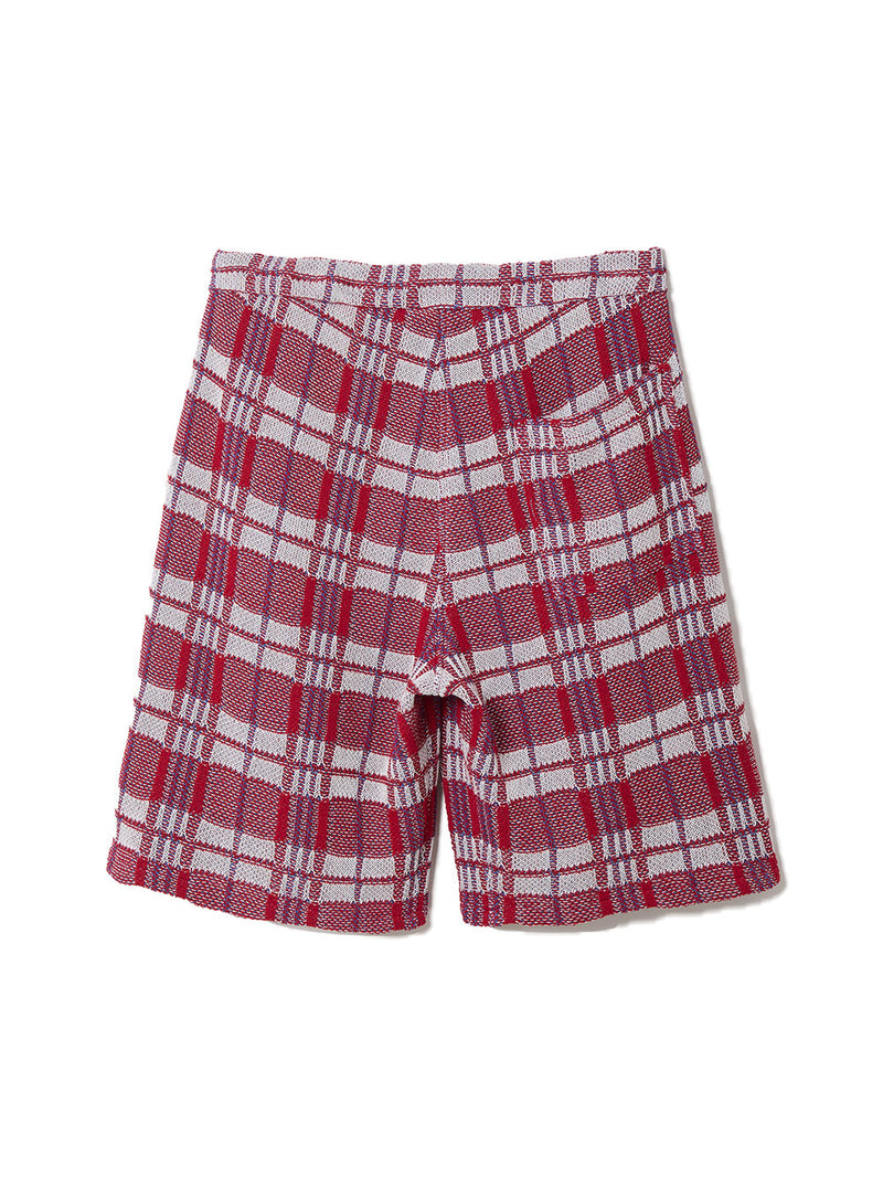 Laundry Check Bag Style Knit Shorts 