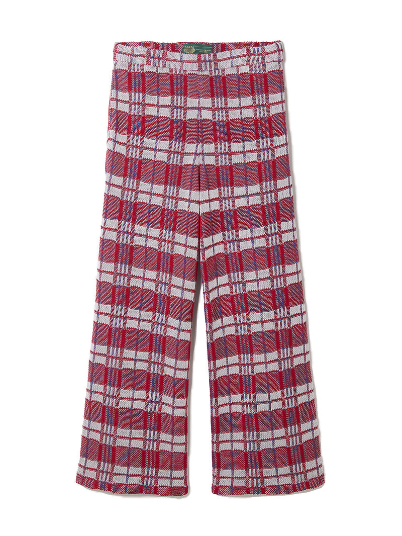 Laundry Check Bag Style Knit Pants