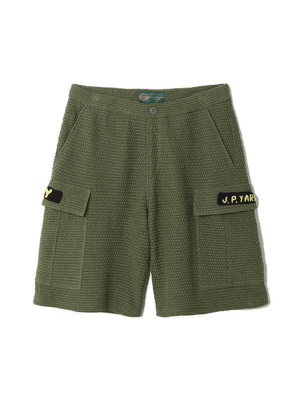 Basket Weave Cargo Knit Shorts 