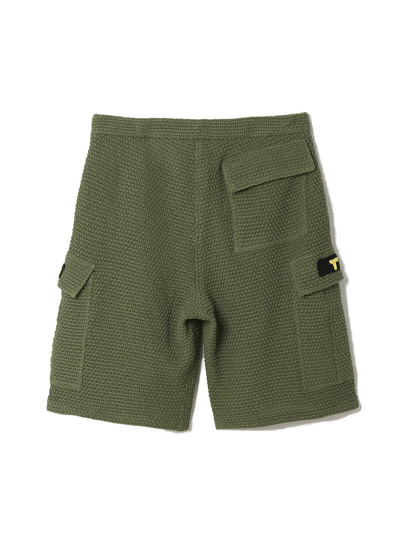 Basket Weave Cargo Knit Shorts 