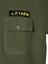 Basket Weave Army Knit Shirts 