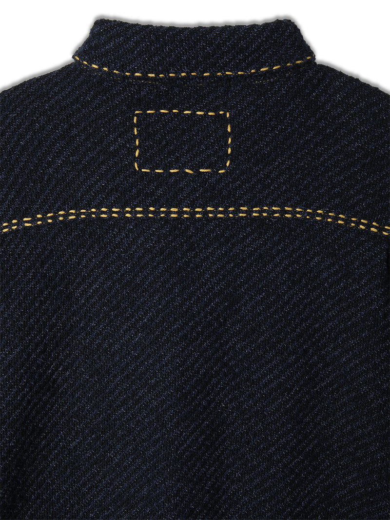 Hand Stitched Rigid Denim Knit Jacket