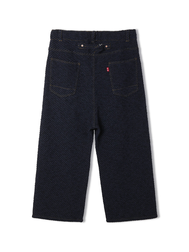 Rigid Denim Knit Pants