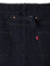 Rigid Denim Knit Pants