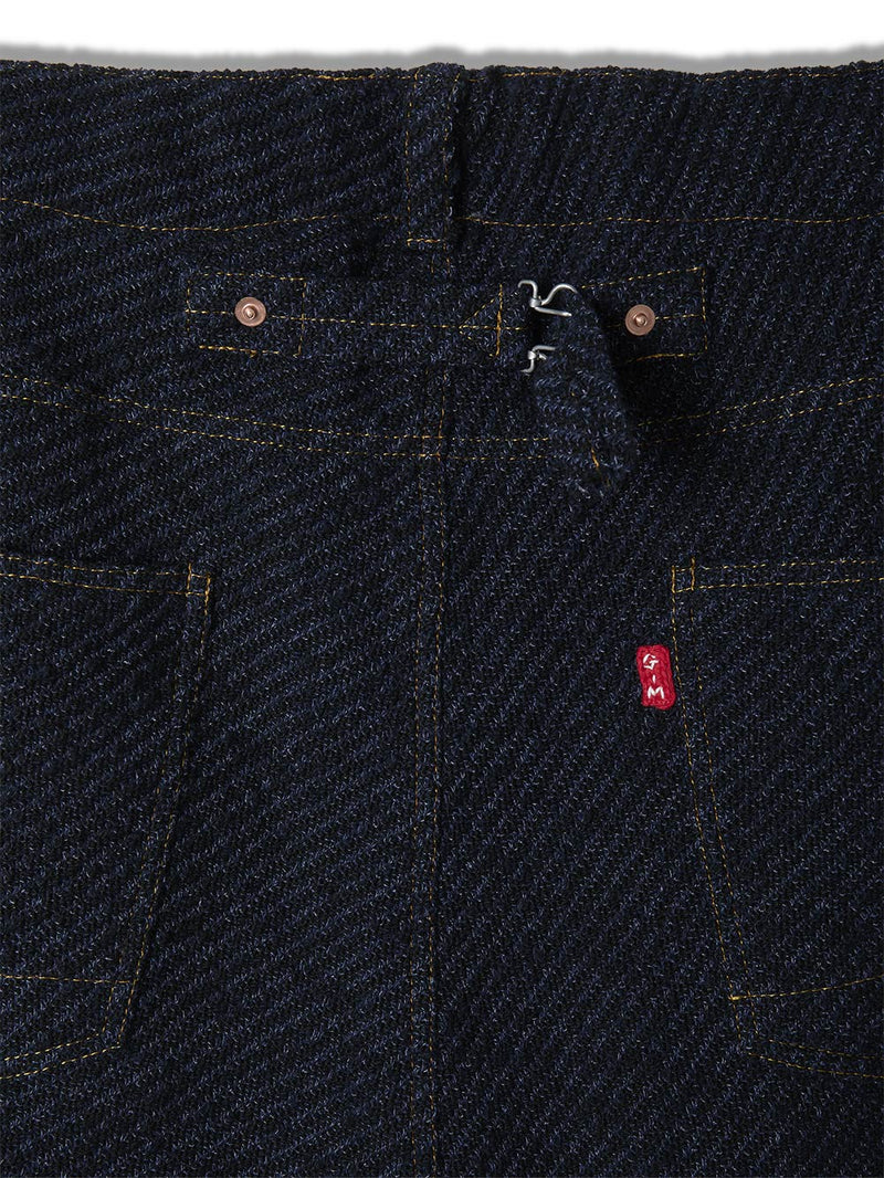 Rigid Denim Knit Pants