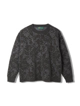 Velvet Curtain Knit Crew Neck Sweater