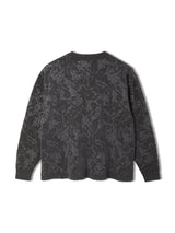 Velvet Curtain Knit Crew Neck Sweater