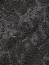 Velvet Curtain Knit Crew Neck Sweater