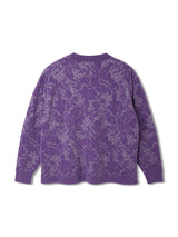 Velvet Curtain Knit Crew Neck Sweater
