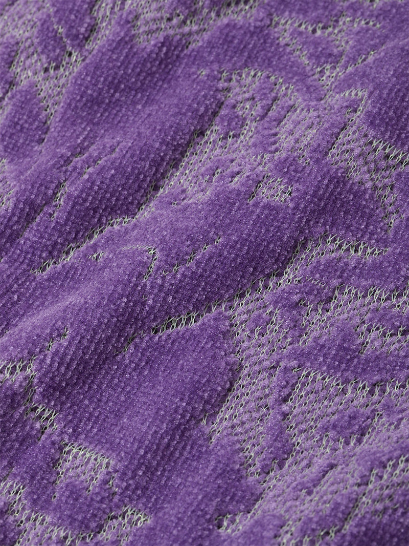 Velvet Curtain Knit Crew Neck Sweater