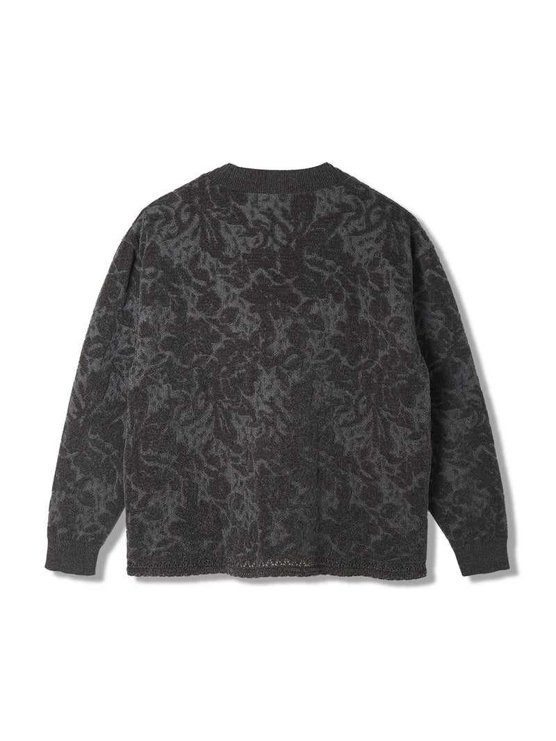 Velvet Curtain Knit Cardigan