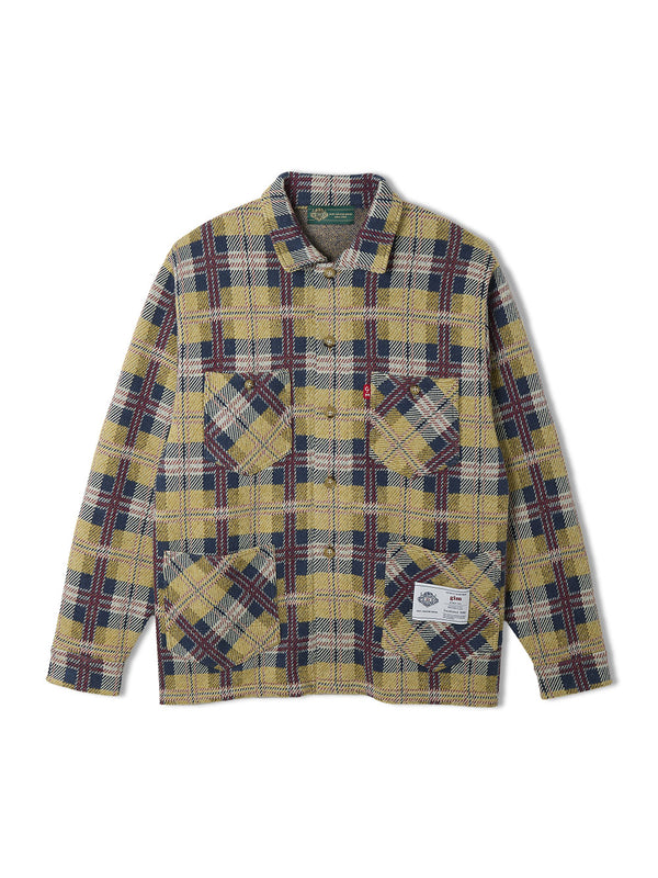 Knitted Check Coverall Jacket