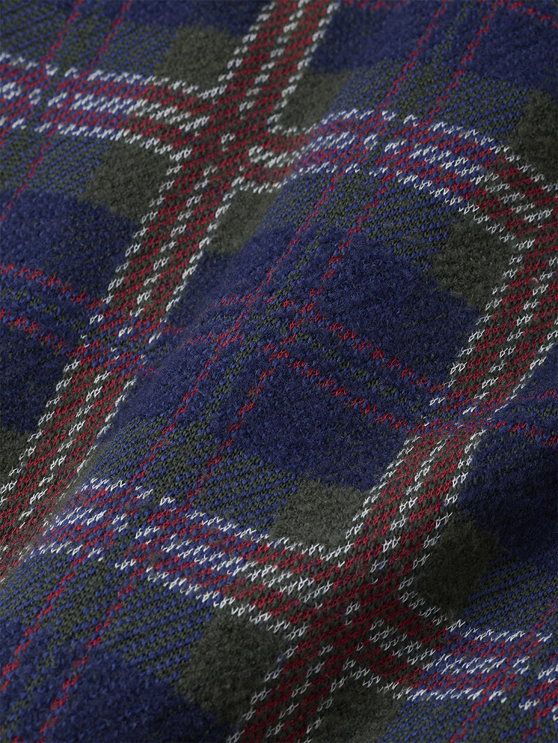 Knitted Check Coverall Jacket