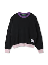 Color Blocked Cashmere Crew Neck
