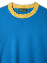 Color Blocked Cashmere Crew Neck
