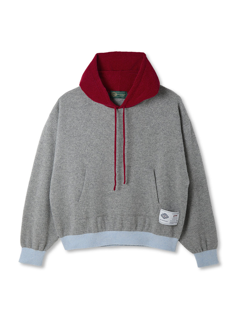 Color Blocked Cashmere Hoodie