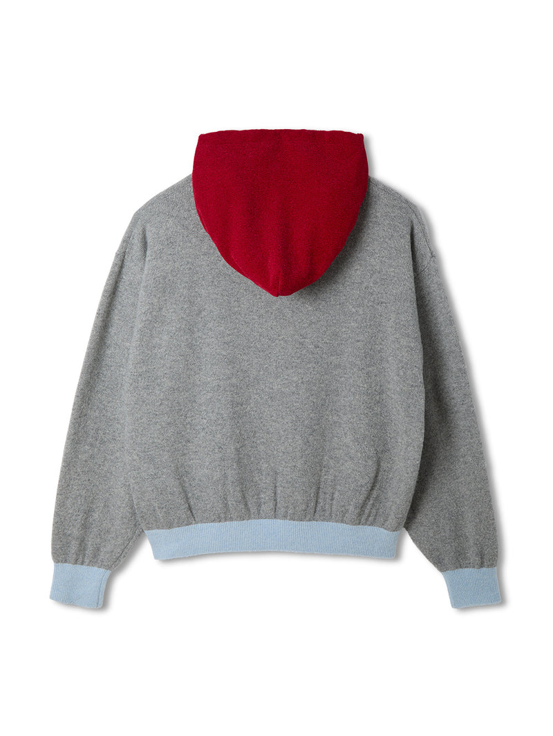 Color Blocked Cashmere Hoodie