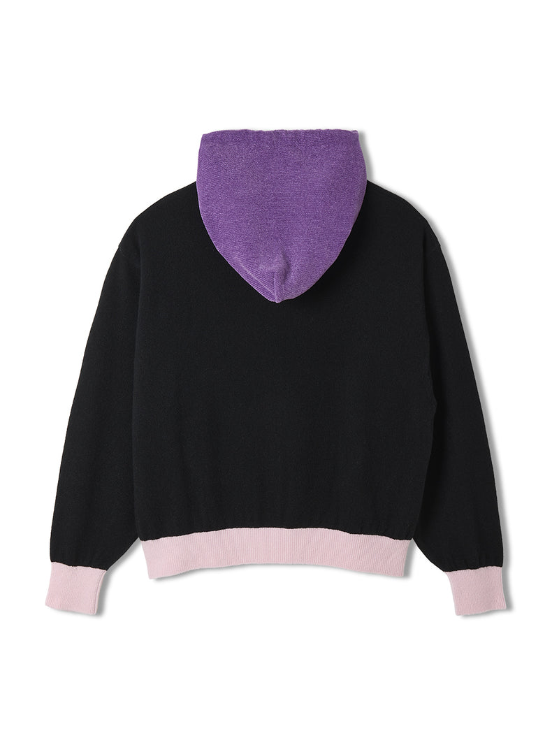 Color Blocked Cashmere Hoodie