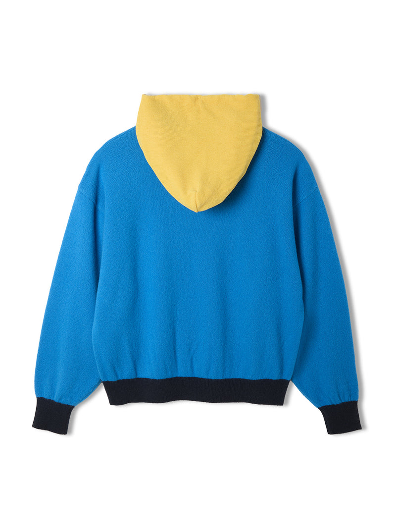 Color Blocked Cashmere Hoodie