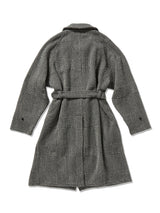 Knitted Tweed Check Trench Coat