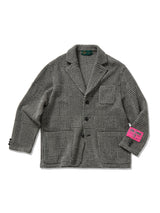 Knitted Tweed Check Tailored Jacket