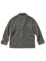 Knitted Tweed Check Tailored Jacket