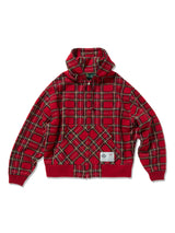 Brushed Check Zip-up Hoodie