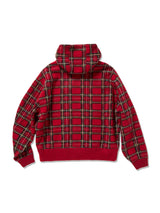 Brushed Check Zip-up Hoodie