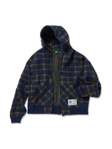Brushed Check Zip-up Hoodie