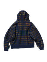 Brushed Check Zip-up Hoodie