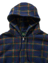 Brushed Check Zip-up Hoodie