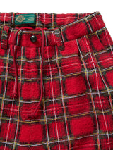 Brushed Check Cropped Pants