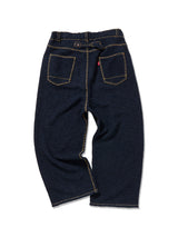 Hand Stitched Rigid Denim Knit Pants