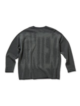 Reversible Blurred Logo Knit