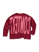 Reversible Blurred Logo Knit