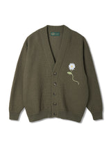 Basket Stitch Flower Cardigan