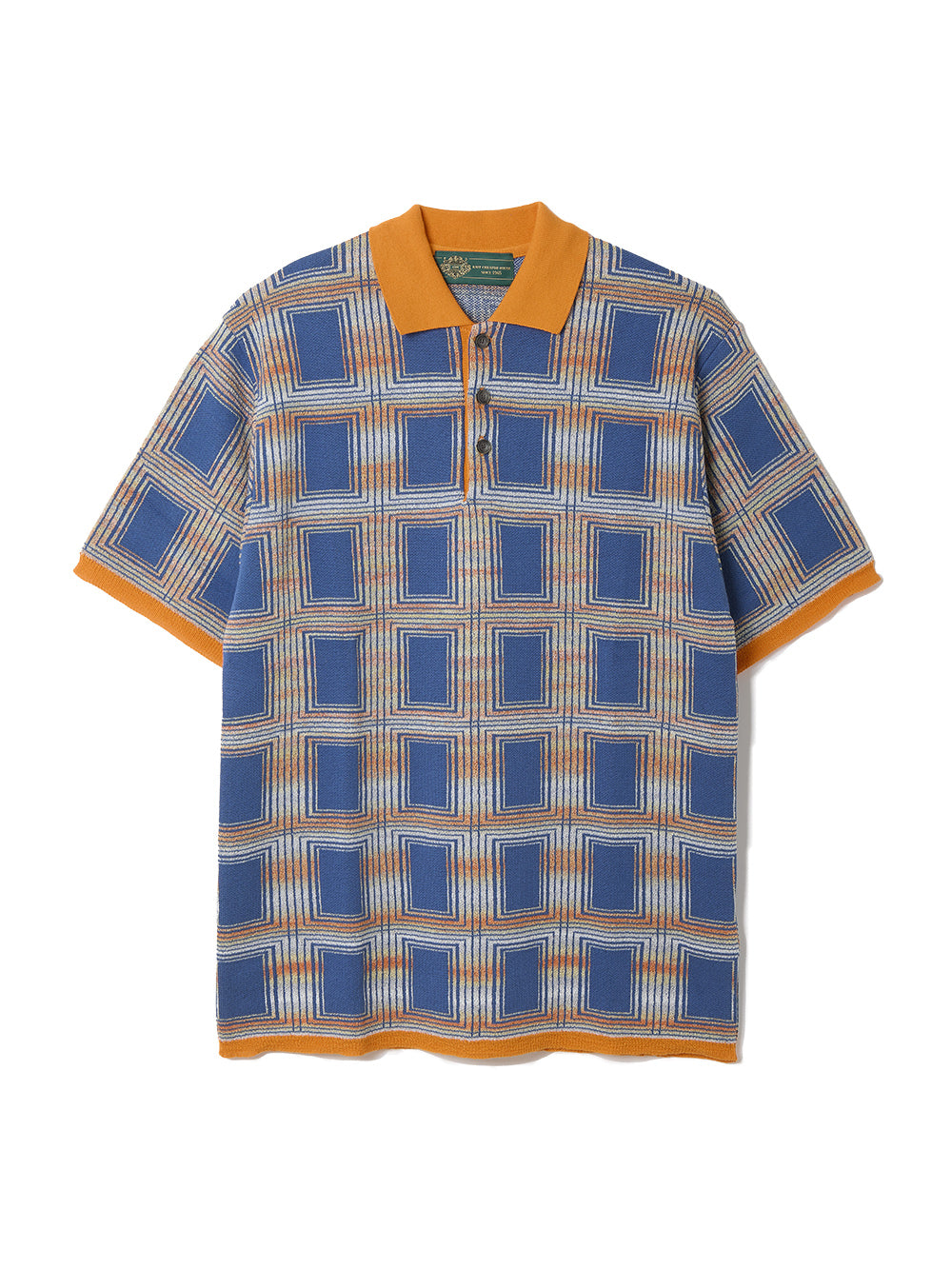 トップス gim context ombre check knit poro Ombre Check Knit Polo – gim context